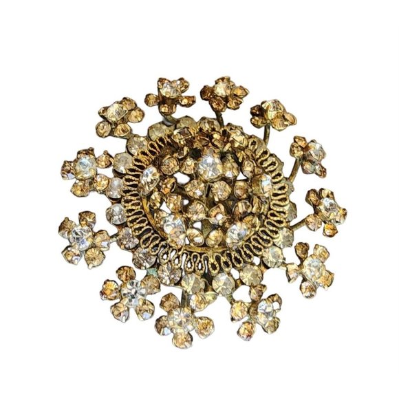 Vintage Signed Austria Rhinestone Brooch (A3053) - Picture 1 of 4